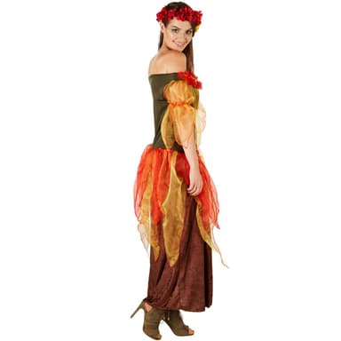 Efterårsfe kostume - M