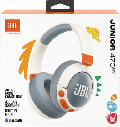 JBL Junior 470NC trådløse over-ear høretelefoner (hvid)
