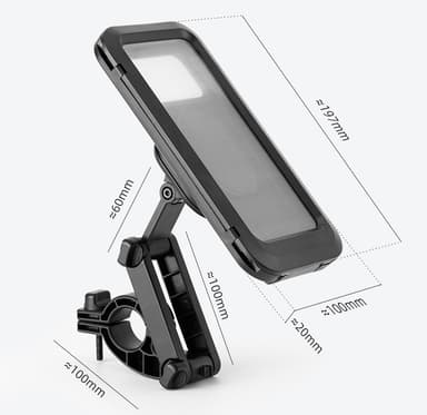 Vandtæt mobilholder til cykel / motorcykel / scooter drejelig