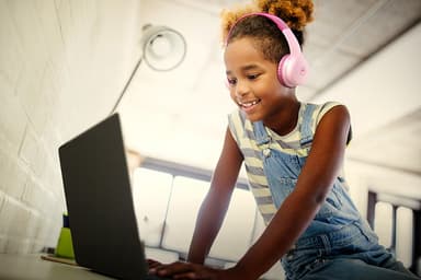 Moto JR300 Headphone Kids BT trådlös Blå