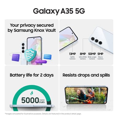 Samsung Galaxy A35 5G smartphone 8/256GB (lilla)