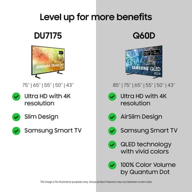 Samsung 43" DU7175 4K Smart TV (2024)