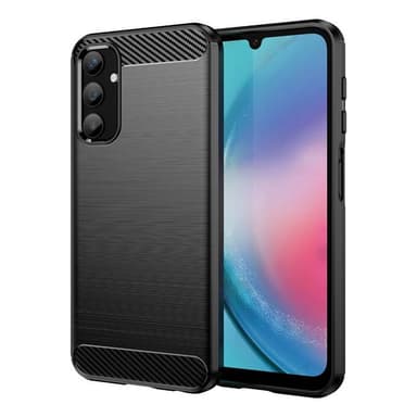 Børstet silikone cover Samsung Galaxy A35 - Sort