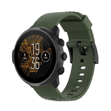 Suunto 7/9/9 Baro / D5 armbånd silikone Militærgrøn