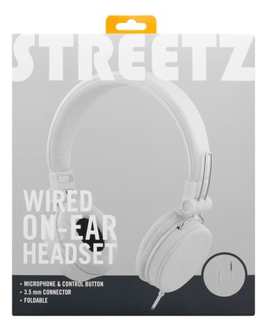 H300 Headphones with microphone, foldable, 3.5 mm, white