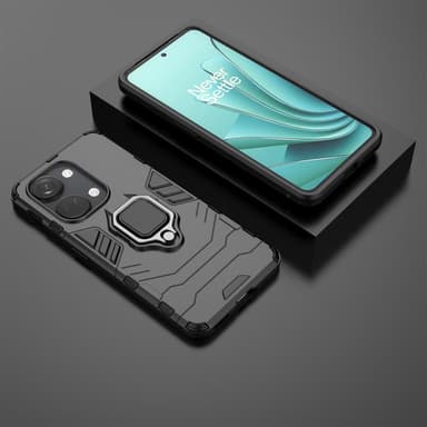 SKALO OnePlus Nord 3 5G / Ace 2V Armor Hybrid metal ring cover - Sort