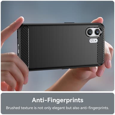 SKALO Nothing Phone (2) Armor Carbon Stødsikker TPU-cover - Sort