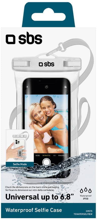 SBS 6,8" universalt vandtæt etui (hvid)