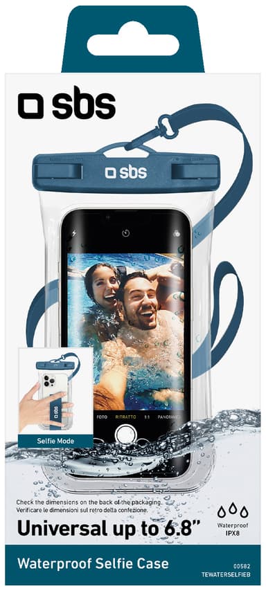 SBS 6,8" universalt vandtæt etui (blå)