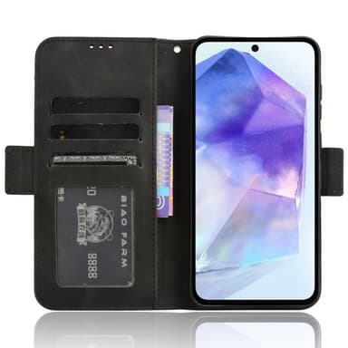 SKALO Samsung A35 5G 6-RUM Pungetaske - Sort