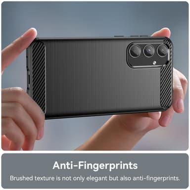 SKALO Samsung A55 5G Armor Carbon Stødsikker TPU-cover - Sort