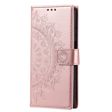 SKALO Samsung A55 5G Mandala Flip Cover - Rosa guld