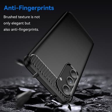 SKALO Samsung A55 5G Armor Carbon Stødsikker TPU-cover - Sort