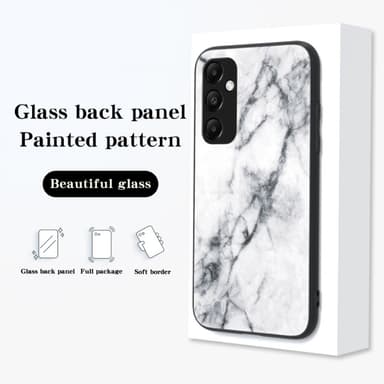 SKALO Samsung A35 5G Marmor hærdet glas TPU Cover - #2