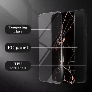 SKALO Samsung A35 5G Marmor hærdet glas TPU Cover - #2