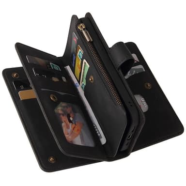 SKALO Samsung A55 5G Big Wallet 17-RUM Pungetui - Sort