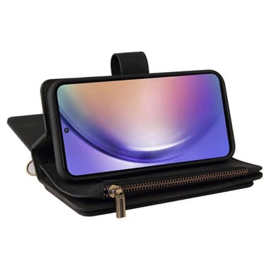 SKALO Samsung A55 5G Big Wallet 17-RUM Pungetui - Sort