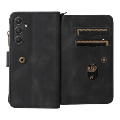 SKALO Samsung A55 5G Big Wallet 17-RUM Pungetui - Sort