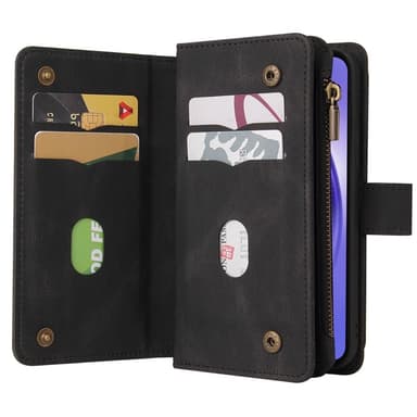 SKALO Samsung A55 5G Big Wallet 17-RUM Pungetui - Sort