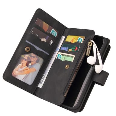 SKALO Samsung A55 5G Big Wallet 17-RUM Pungetui - Sort