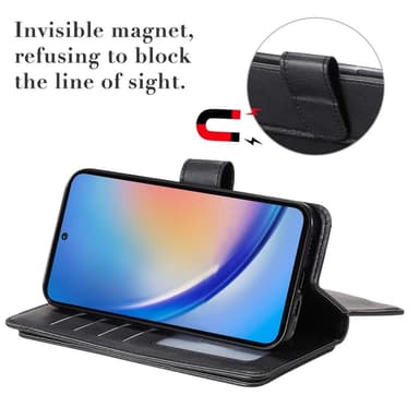 SKALO Samsung A35 5G 10-RUM Flip Cover - Sort