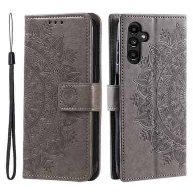 SKALO Samsung A35 5G Mandala Flip Cover - Grå