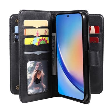 SKALO Samsung A35 5G 10-RUM Flip Cover - Sort