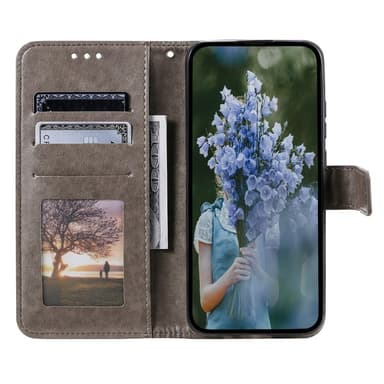 SKALO Samsung A55 5G Mandala Flip Cover - Grå