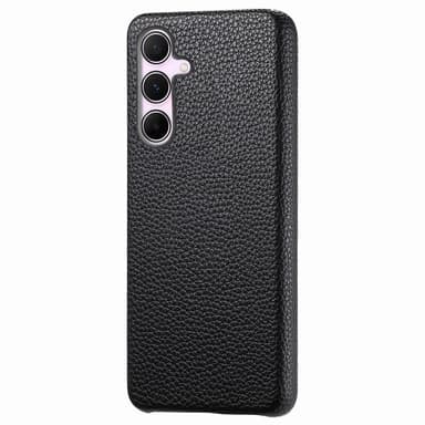 SKALO Samsung A55 5G PU Læder Litchi Cover - Sort