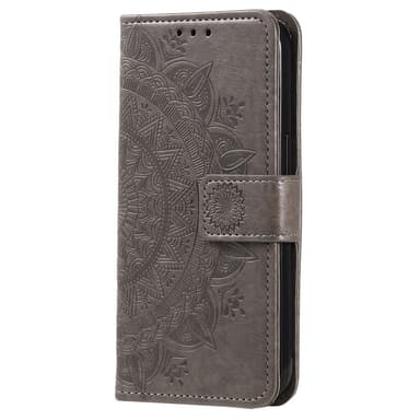 SKALO Samsung A55 5G Mandala Flip Cover - Grå