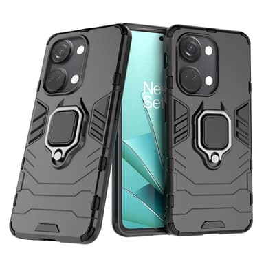 SKALO OnePlus Nord 3 5G / Ace 2V Armor Hybrid metal ring cover - Sort