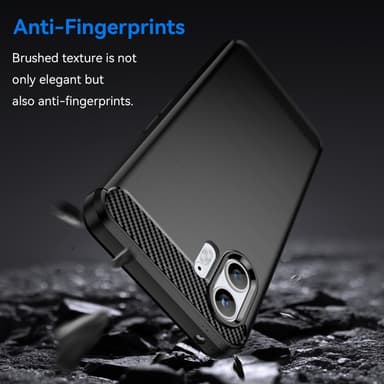 SKALO Nothing Phone (2) Armor Carbon Stødsikker TPU-cover - Sort