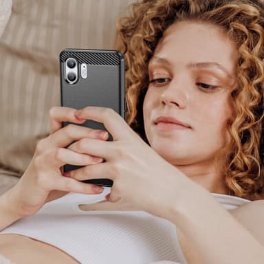 SKALO Nothing Phone (2) Armor Carbon Stødsikker TPU-cover - Sort