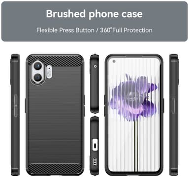 SKALO Nothing Phone (2) Armor Carbon Stødsikker TPU-cover - Sort