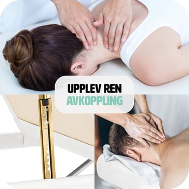 Massagebriks i aluminium med 3 zoner, 5cm polstring + taske - hvid