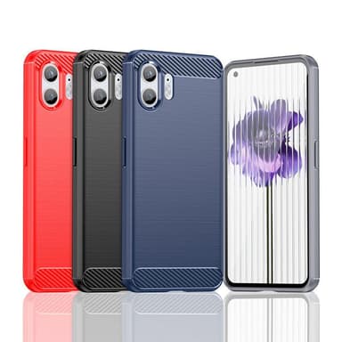 SKALO Nothing Phone (2) Armor Carbon Stødsikker TPU-cover - Sort
