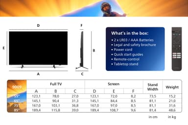 Philips 65” The Xtra PML9009 4K QD Mini-LED Ambilight TV (2024)