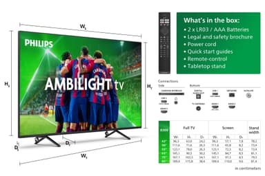 Philips 75" 75PUS8309 4K LED Ambilight TV (2024)