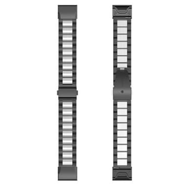 Rustfri stål urrem Garmin Instinct E (40mm) - Sort/sølv