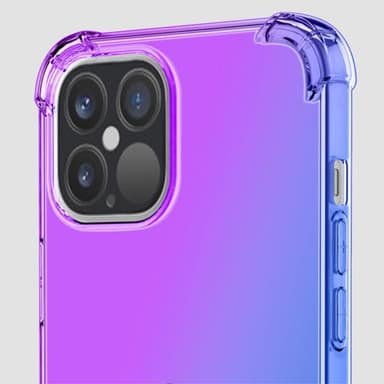 SKALO iPhone 15 Plus Gradient Ekstra stærk TPU-cover - Pink/Turkis