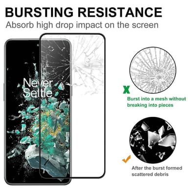 2-PAK SKALO Oneplus 10T 5G FULL-FIT Hærdet Glas Skærmbeskyttelse