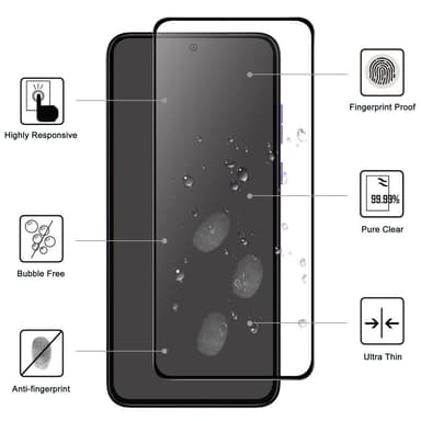 SKALO Motorola Edge 30 Neo 5G FULL-FIT Hærdet Glas Skærmbeskyttelse