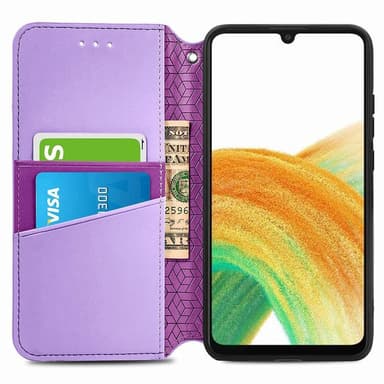 SKALO Samsung A13 4G Mandala Slim Pungetui - Lilla