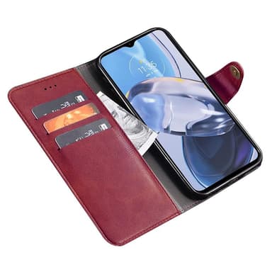 SKALO Motorola Moto G23 4G IDEWEI Pungetui i PU-læder - Rød