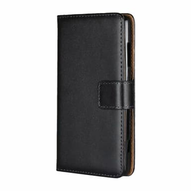 SKALO OnePlus Nord N100 Flip Cover m. Pung i Ægte Læder - Sort