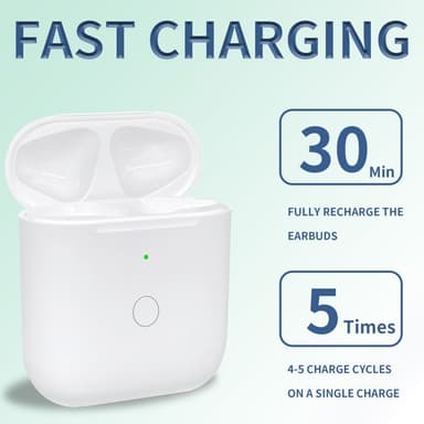 Til AirPods 1/2 Erstatningsopladningsetui Indbygget 550mAh Batteri