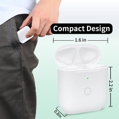 Til AirPods 1/2 Erstatningsopladningsetui Indbygget 550mAh Batteri