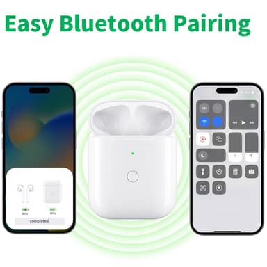 Til AirPods 1/2 Erstatningsopladningsetui Indbygget 550mAh Batteri
