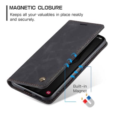 CASEME Retro Pung Taske til Samsung Galaxy A55 - Sort