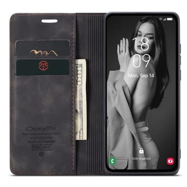 CASEME Retro Pung Taske til Samsung Galaxy A55 - Sort